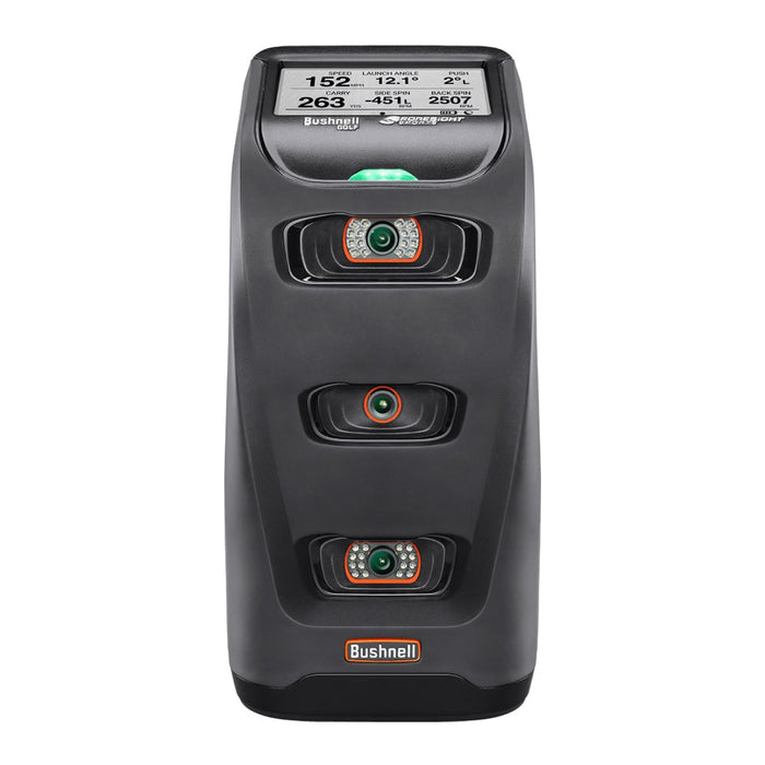 bushnell golf launch pro launch monitor and golf simulator - facing forwards