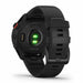 Garmin Approach S62 Premium GPS Golf Smartwatch - Black Ceramic Bezel with Black Silicone Band - Back Angle