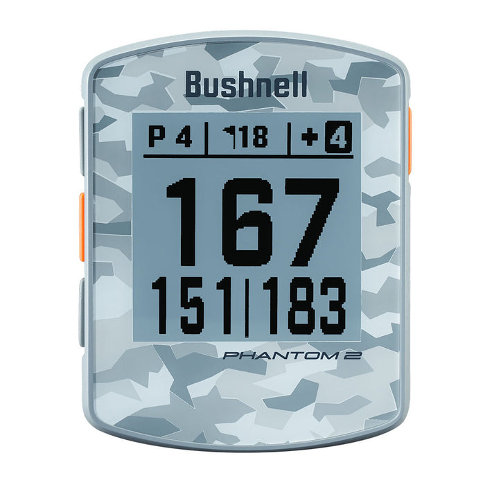 Bushnell Phantom 2 Handheld Golf GPS - Gray Camo - Front Angle