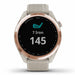 Garmin Approach S42 Golf GPS Watch - Rose Gold with Light Sand Band - Front Angle