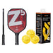 Onix Z5 MOD Series Graphite Pickleball - Red with 3-Pack Onix Fuse G2 Outdoor Pickleballs