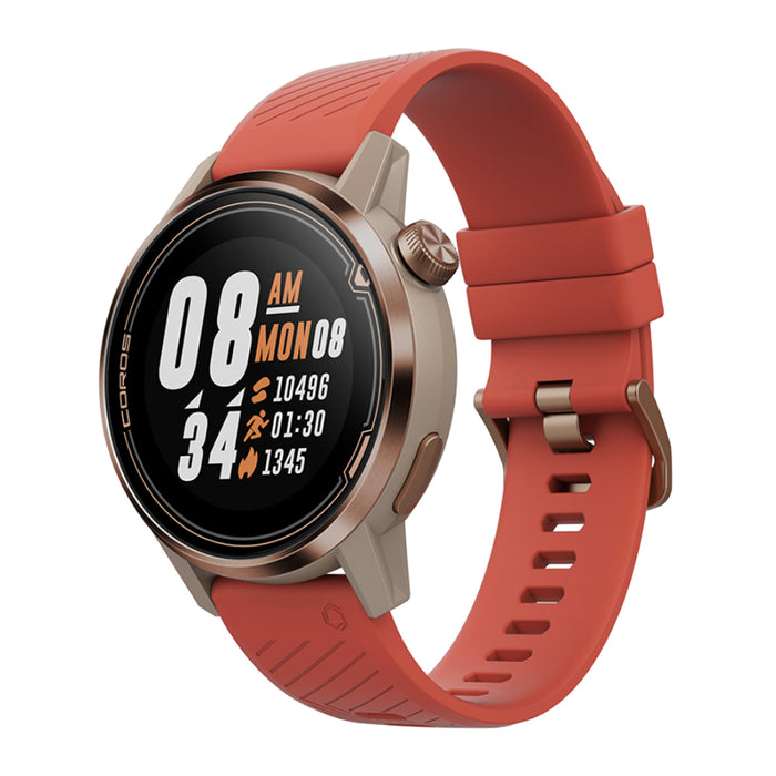 Coros APEX Premium Multisport GPS Watch - Gold/Coral - Left Side