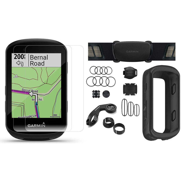 Garmin Edge 830 Touchscreen Bike Computer - Sensor Bundle with PlayBetter Portable Charger and Black Silicone Case