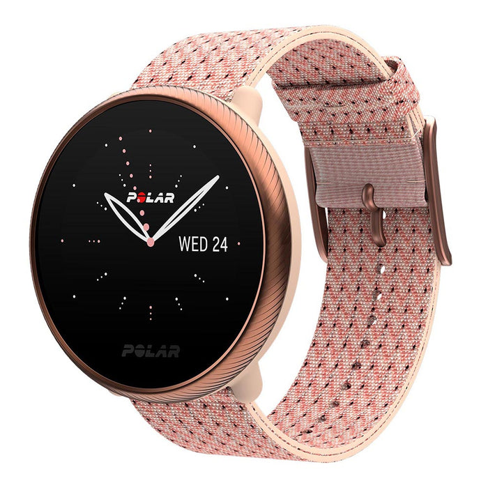Polar Ignite 2 Fitness GPS Watch - Rose Gold and Pink - Left Angle