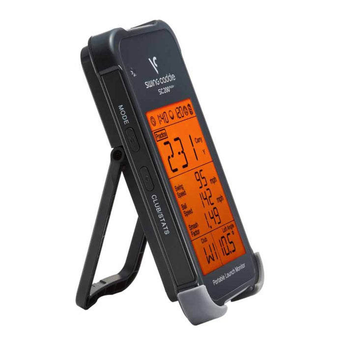 Swing Caddie SC200 PLUS by Voice Caddie Portable Launch Monitor‎ - Standing Left Side