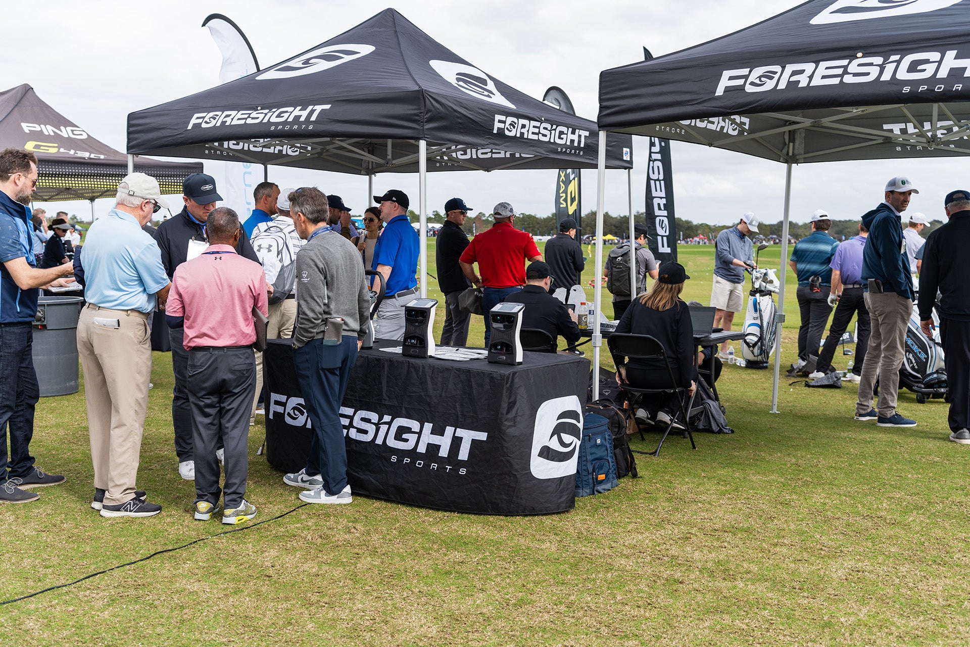 The Foresight Sports tent at the 2024 PGA Show Demo Day