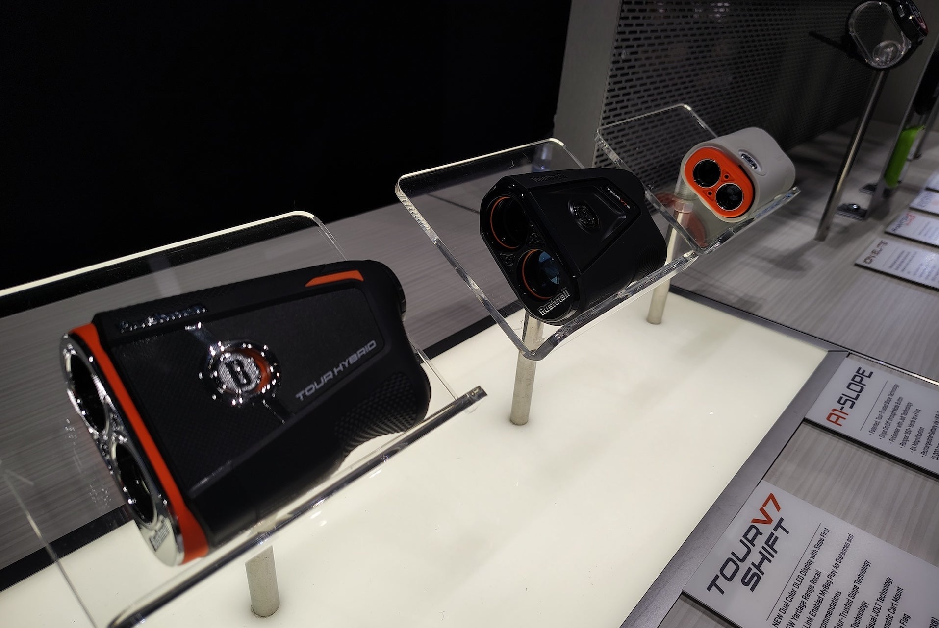 Bushnell Golf laser rangefinders on display at the 2026 PGA Show
