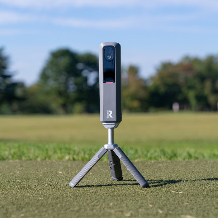 The Rapsodo MLM2XPRO launch monitor at the golf range with PlayBetter team