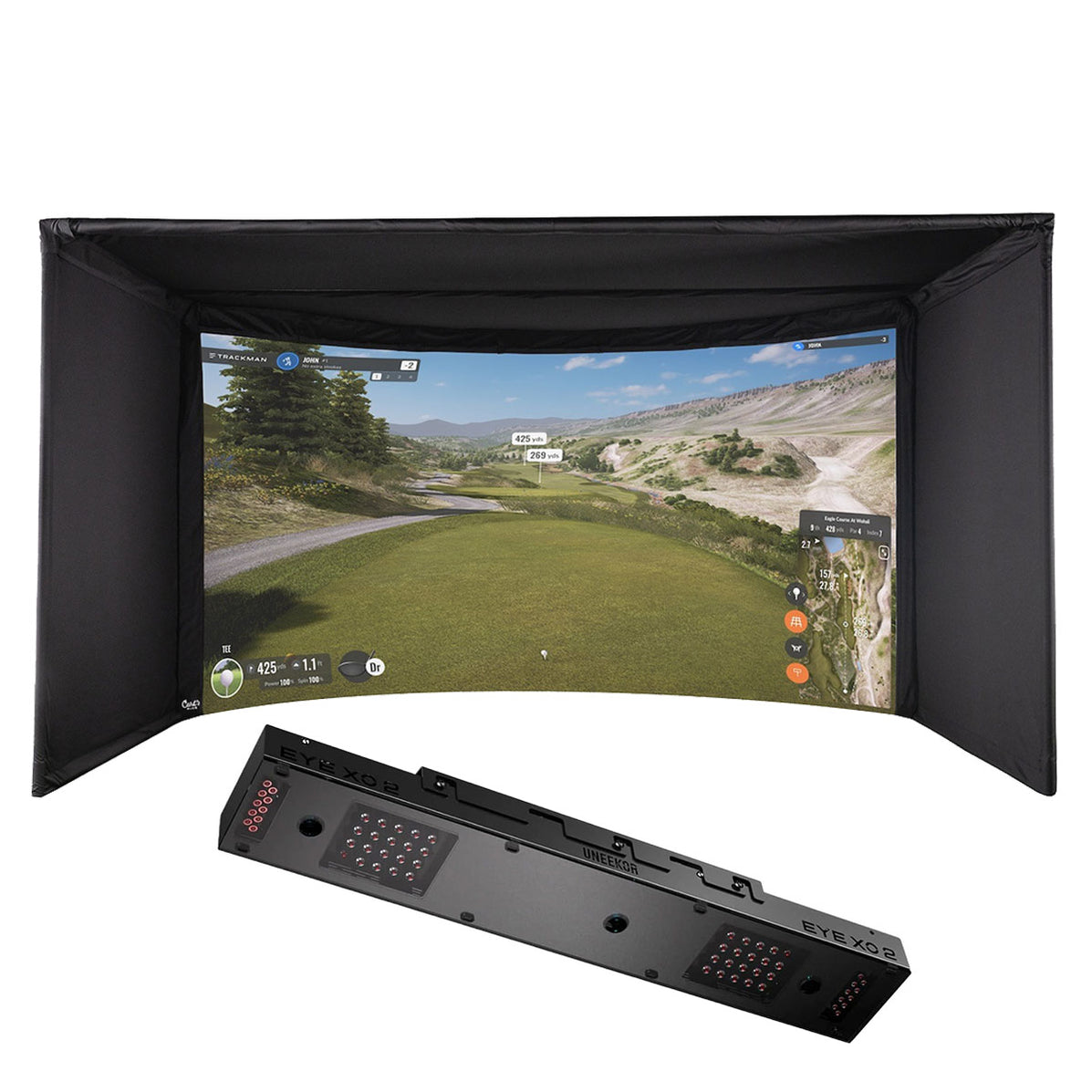 Uneekor EYE XO2 Carl's Place Curved Enclosure Home Golf Studio Package ...