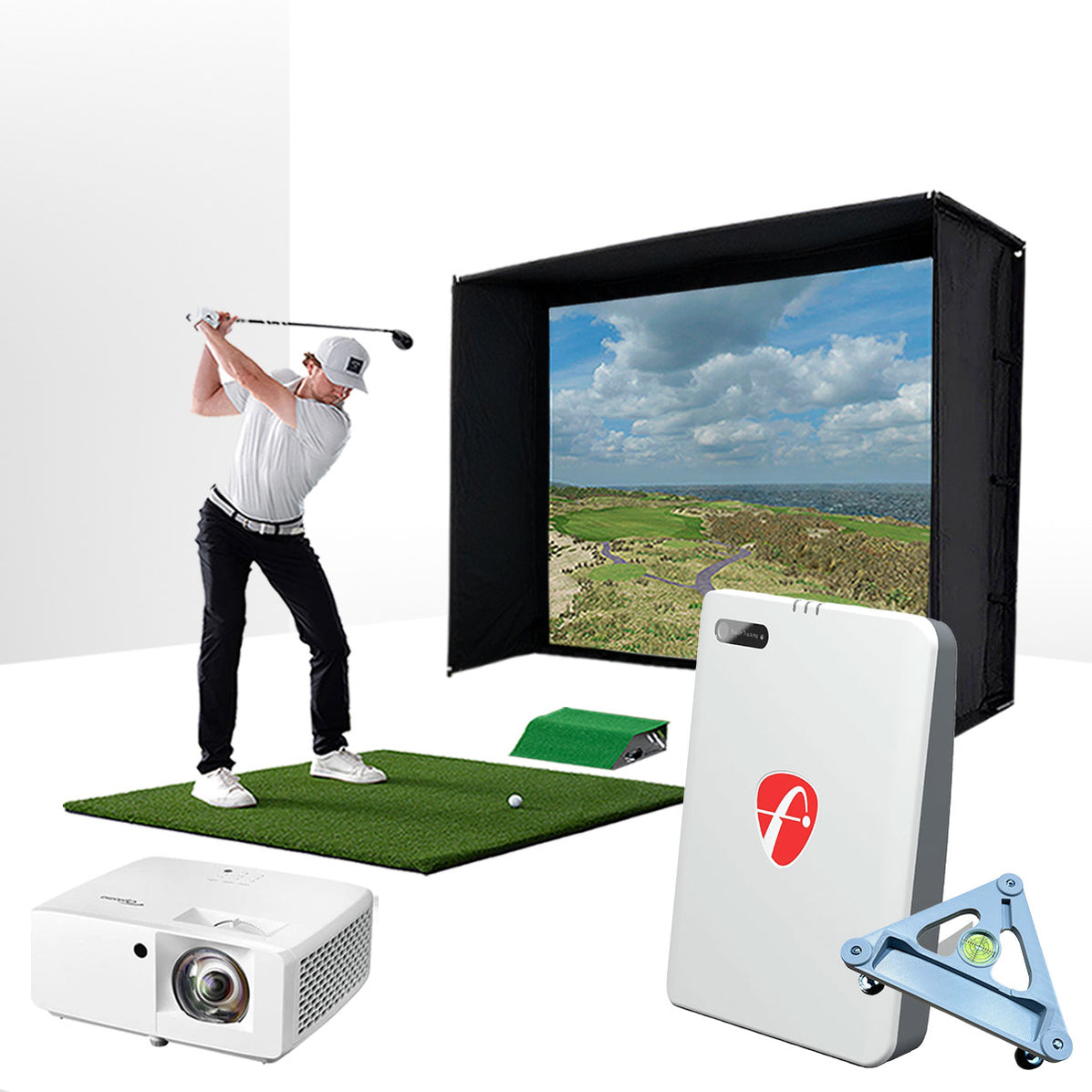 FlightScope Mevo Gen2 Golf Simulator | PlayBetter SimStudio™ Essentials ...