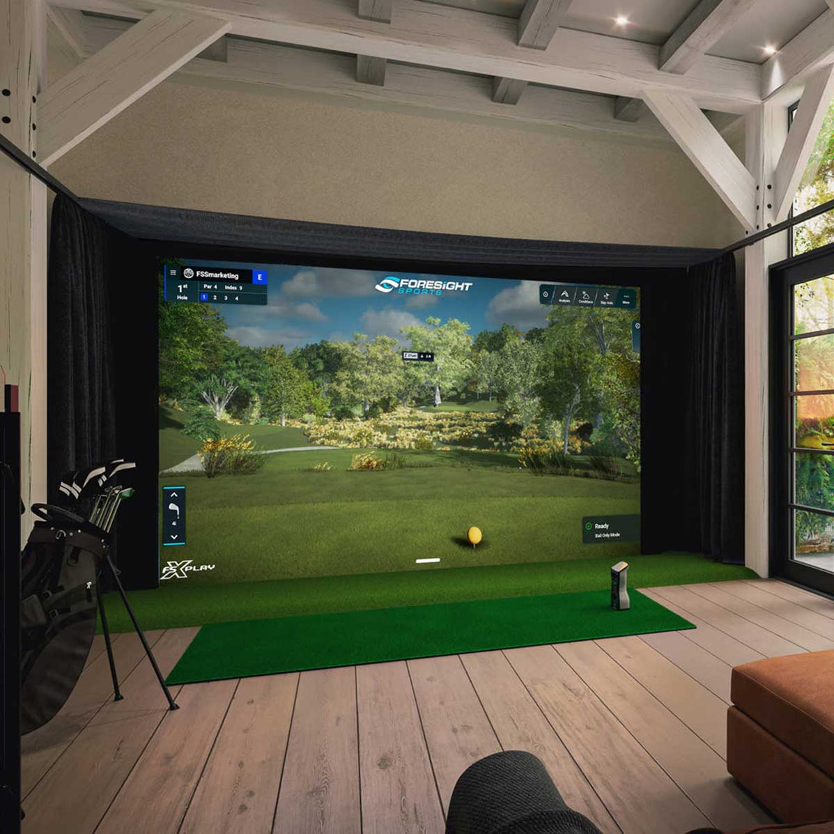 Sim Studio Golf Examples Foresight GCQuad Golf Simulator | PlayBetter SimStudio Packages