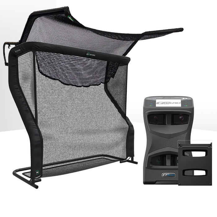 Foresight GCQuad Golf Launch Monitor & Simulator Home Net Studio with The Net Return Premium Hitting Net Package