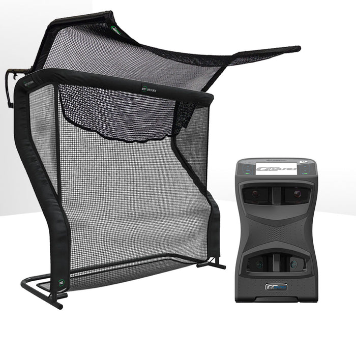 Foresight GCQuad Golf Launch Monitor & Simulator Home Net Studio with The Net Return Premium Hitting Net Package