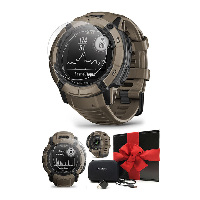 Garmin Instinct 2x Solar Tactical Rugged GPS Smartwatch, Black