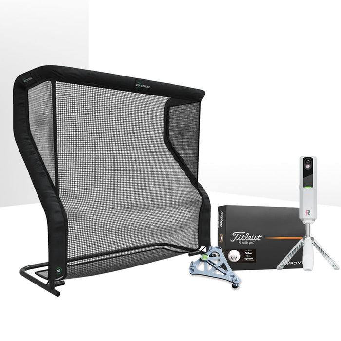 Rapsodo MLM2PRO Golf Launch Monitor & Simulator Home Net Studio with The Net Return Premium Hitting Net Package
