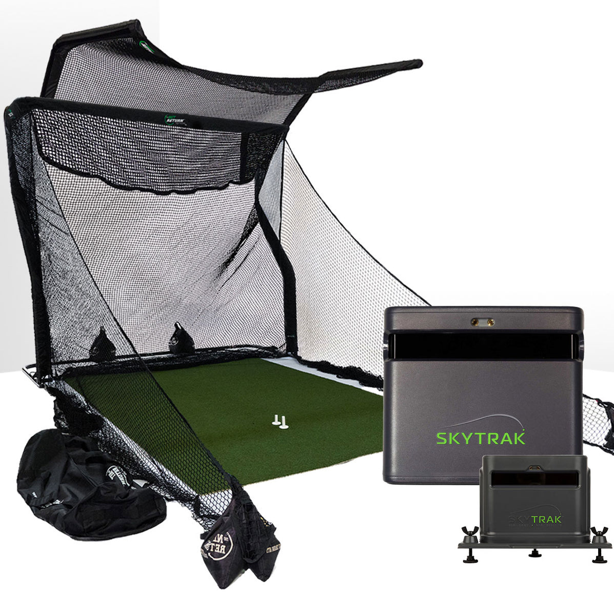 SkyTrak ST MAX Golf Simulator | The Net Return Pro Series V2 Golf ...