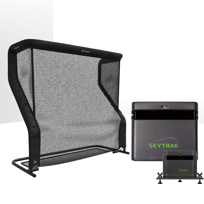 SkyTrak ST MAX Golf Launch Monitor Home Net Studio with The Net Return Premium Hitting Net Package