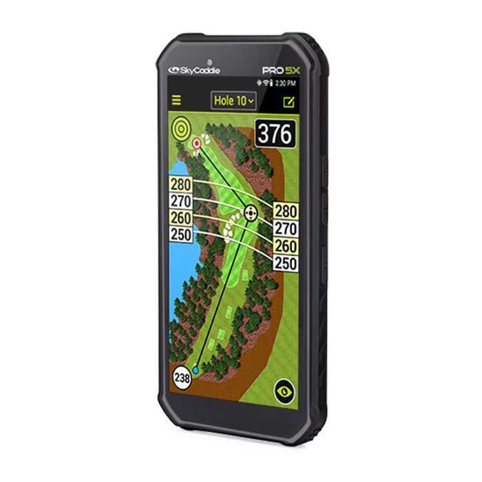 SkyCaddie PRO 5X handheld golf GPS right angle