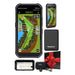 SkyCaddie PRO 5X Golf GPS Handheld Bundle with PlayBetter portable charger, wall charger, and protective hard case wrapped inside a black gift box with a red bow