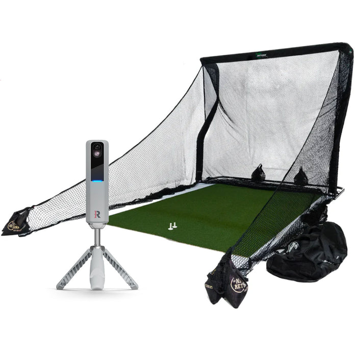 Rapsodo MLM2PRO Golf Launch Monitor & Simulator + Net Return V2 Official Golf Simulation Studio Package with Hitting Net, Mat & Side Barriers