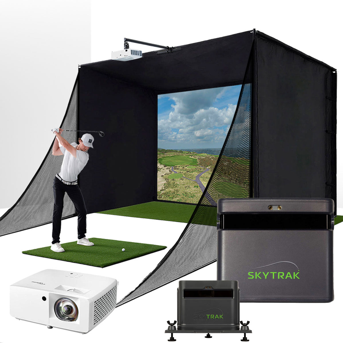 Sim Studio Golf Examples SkyTrak ST MAX Golf Simulator | PlayBetter SimStudio Packages