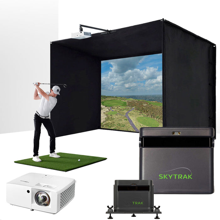 SkyTrak ST MAX with PlayBetter SimStudio™ BYO (Build Your Own) Package – Custom Home Golf Simulator Studio Builder with Impact Screen, Enclosure, Optional Mats, Projector & More
