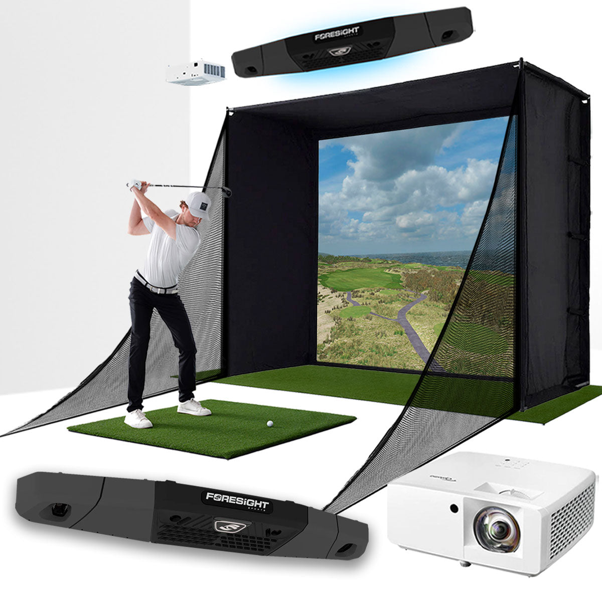 Everything You Need for a Foresight Falcon & PlayBetter SimStudio™ Home Golf Simulator Package