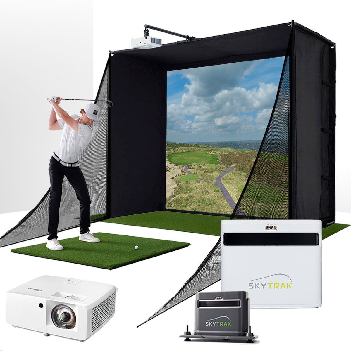 Shop SkyTrak+ SimStudio™ Home Golf Simulator Studio Package — PlayBetter
