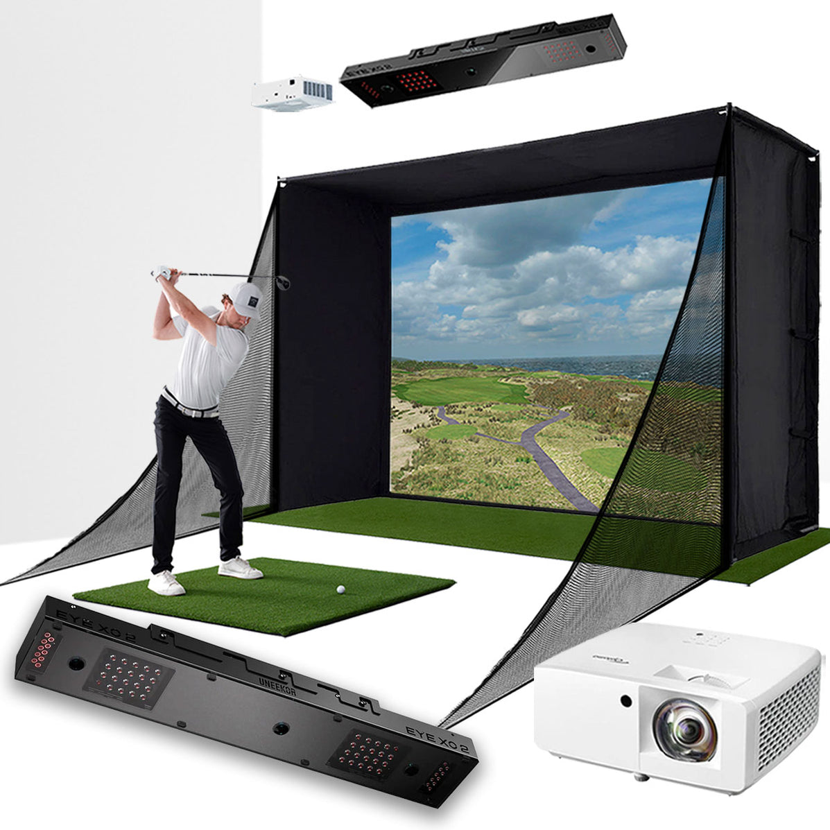 Uneekor EYE XO2 Golf Simulator with PlayBetter SimStudio™ Package