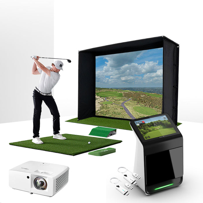 Garmin Approach R50 with PlayBetter SimStudio™ BYO (Build Your Own) Package – Custom Home Golf Simulator Studio Builder with Impact Screen, Enclosure, Optional Mats, Projector & More