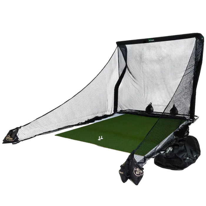 Bushnell Launch Pro Golf Simulator + Net Return V2 Official Golf Simulation Studio Package with Hitting Net, Mat & Side Barriers