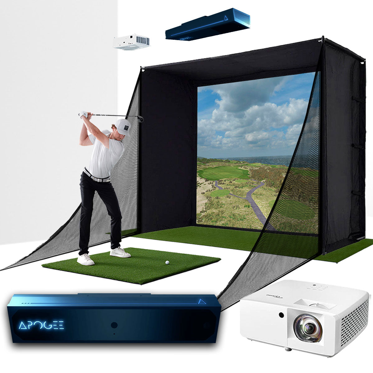 Everything You Need for a TruGolf Apogee & PlayBetter SimStudio™ Home Golf Simulator Package