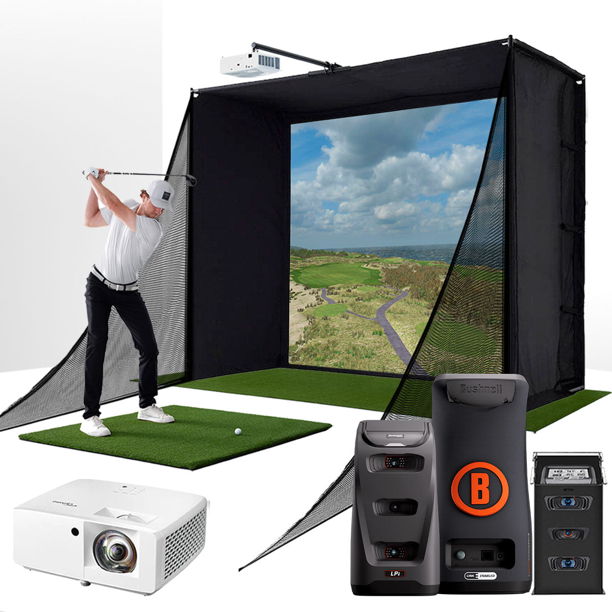 Everything You Need for a Bushnell LPi & PlayBetter SimStudio™ Home Golf Simulator Package