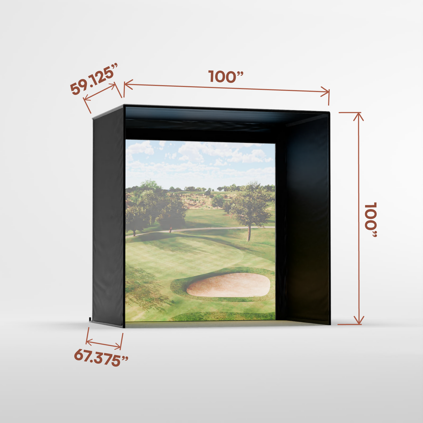 Shop Carl's Place DIY Golf Simulator Enclosure Kit with Impact Screen ...
