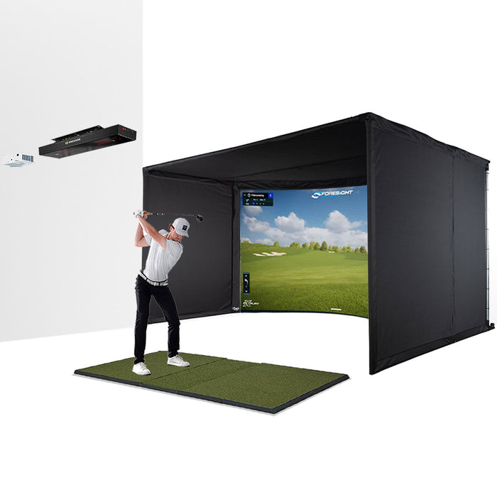 Uneekor EYE XR with PlayBetter SimStudio™ OVERHEAD Premium Home Golf Studio Package with Carl's Place Pro Enclosure