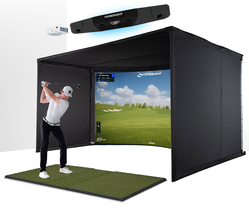 Foresight Falcon with PlayBetter SimStudio™ OVERHEAD Premium Home Golf Studio Package with Carl's Place Pro Enclosure