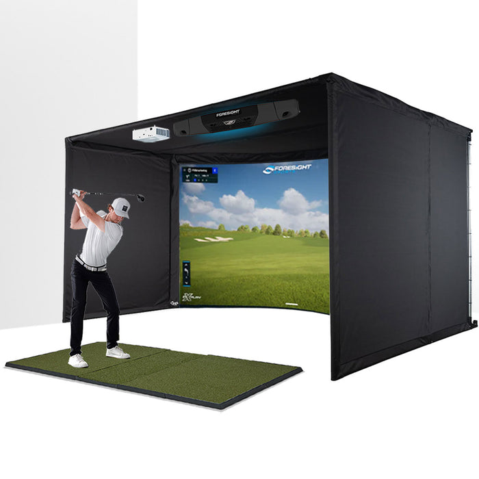 Foresight Falcon with PlayBetter SimStudio™ OVERHEAD Premium Home Golf Studio Package with Carl's Place Pro Enclosure
