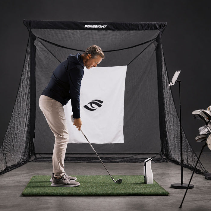 Foresight GC2 Golf Launch Monitor Home Net Studio with The Net Return Premium Hitting Net Package
