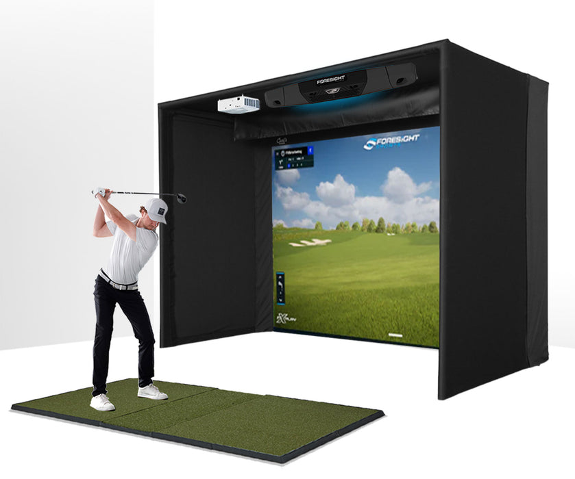 Foresight Falcon with PlayBetter SimStudio™ OVERHEAD Premium Home Golf Studio Package with Carl's Place Pro Enclosure