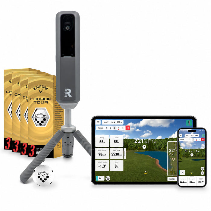Rapsodo MLM2XPRO Golf Launch Monitor & Simulator Home Net Studio with The Net Return Premium Hitting Net Package