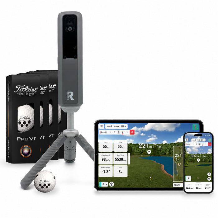 Rapsodo MLM2XPRO Golf Launch Monitor & Simulator Home Net Studio with The Net Return Premium Hitting Net Package