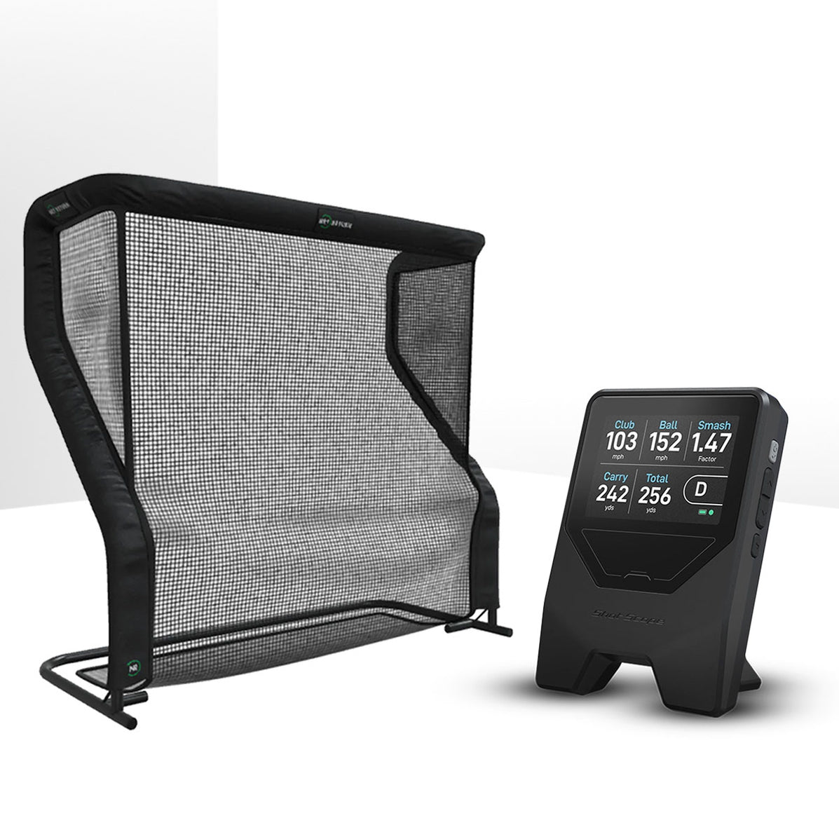 Shot Scope LM1 Launch Monitor Hitting Net Golf Studio Package — PlayBetter