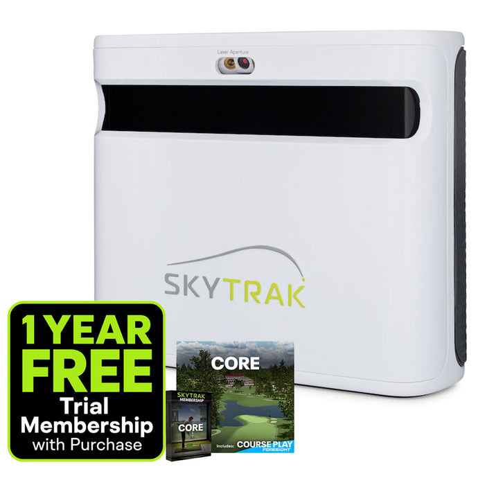 SkyTrak+ SportScreen Vanish Retractable Golf Studio Complete Package | Home Golf Simulator Studio with Impact Screen, Enclosure, Hitting Mat, Putting Turf, Projector & 1-Year FREE Foresight Course Play