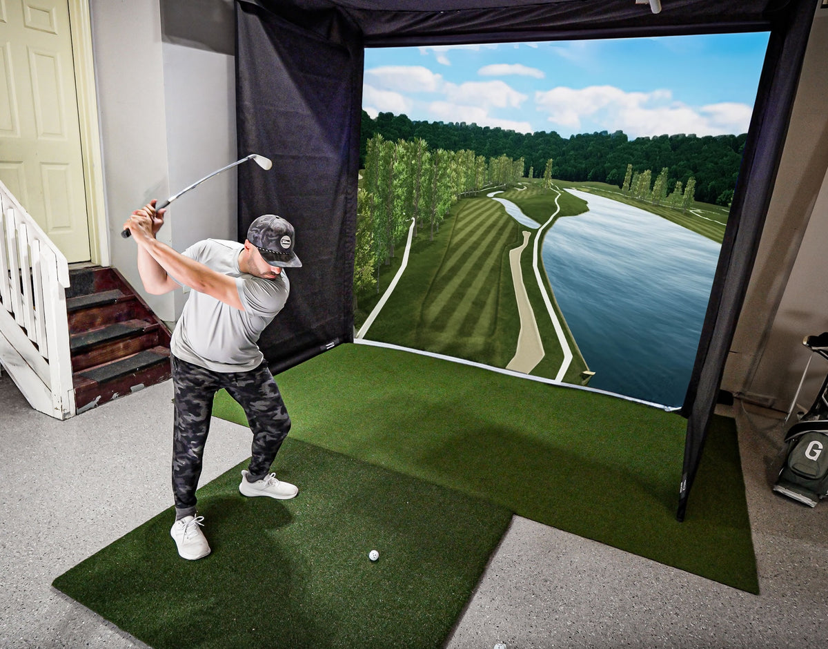 Golficity's SportScreen Vanish Retractable Golf Studio Complete Package ...