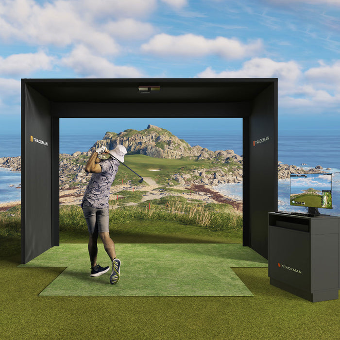 Trackman iO with PlayBetter SimStudio™ BYO (Build Your Own) Package – Custom Home Golf Simulator Studio Builder with Impact Screen, Enclosure, Optional Mats, Projector & More