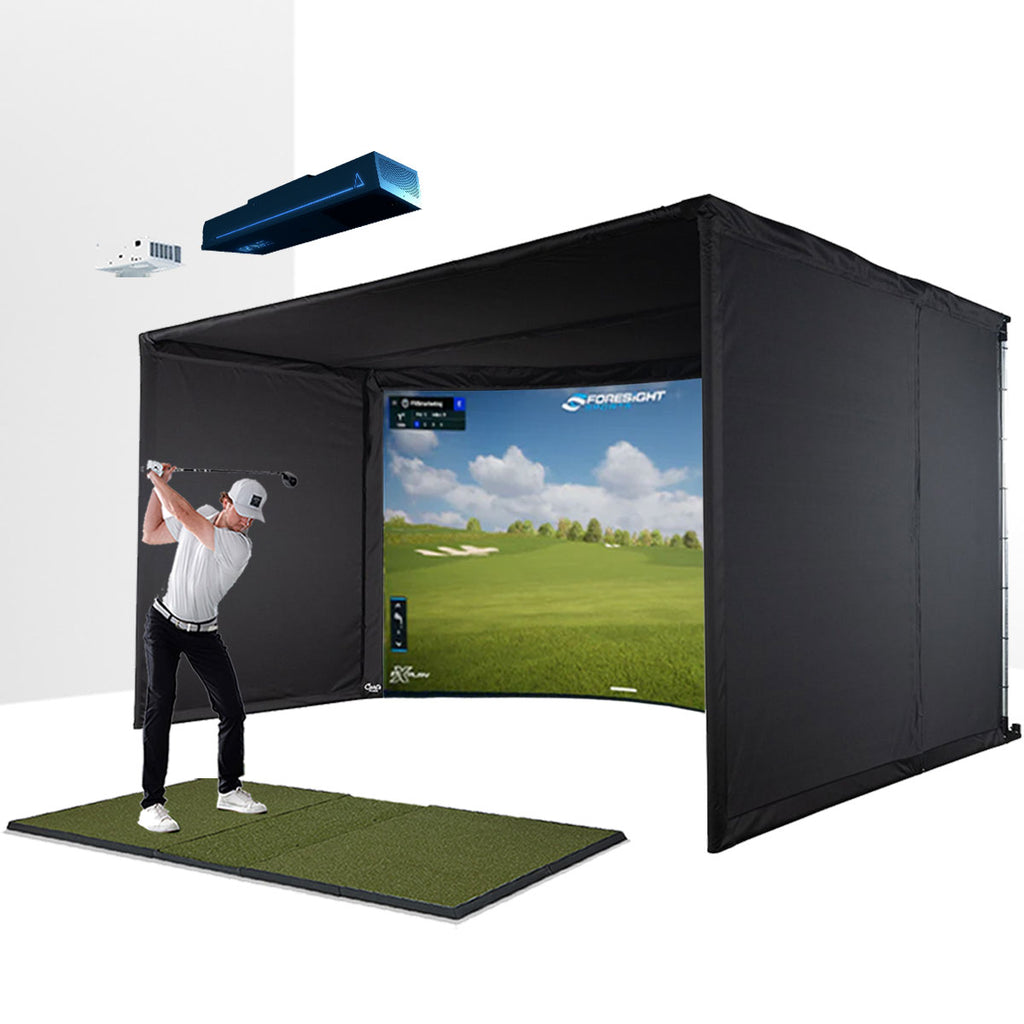 TruGolf APOGEE Carl's Place Curved Enclosure Home Golf Studio