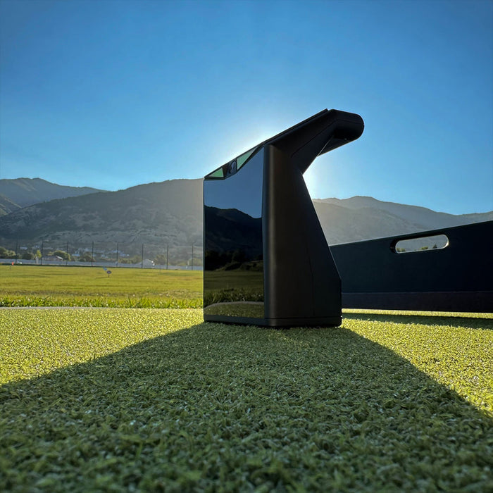 TruGolf LaunchBox SportScreen Vanish Retractable Golf Studio Complete Package | Home Golf Simulator Studio with Impact Screen, Enclosure, Hitting Mat, Putting Turf & Projector