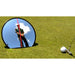 Golfer using the EyeLine Golf 360° Mirror to check proper alignment position