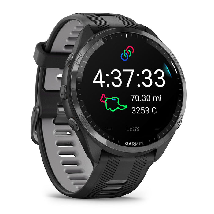 Garmin Forerunner 265 (Aqua/Black) Running GPS Smartwatch  Gift Bundle with  HD Screen Protectors, Wall Adapter & Hard Case 