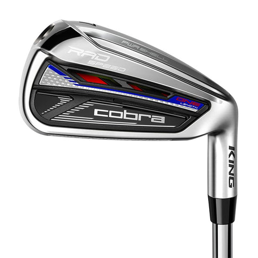 2021 Cobra Golf RADSPEED ONE Length Men's Irons Set- Red/Blue/White